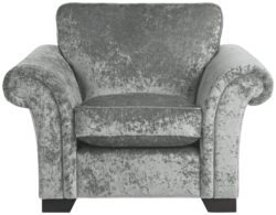 HOME - Glitz - Fabric Chair - Silver